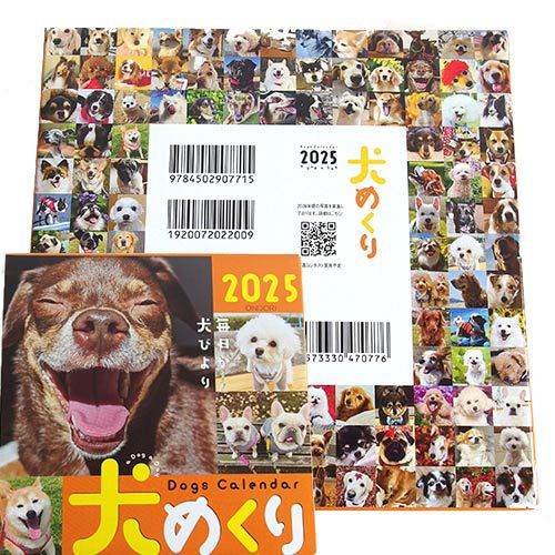 2025年カレンダー 犬めくり 台座付き 日めくりカレンダー 