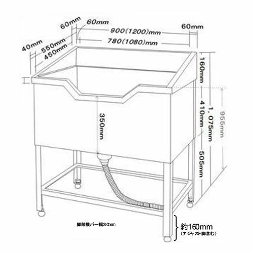 ハチコウ ドッグバス 舟形3面ガード付タイプ 舟形1200N | petech